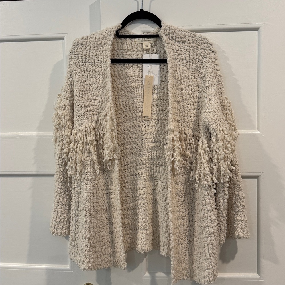 Saltwater Luxe fabulous ivory sweater / cardigan NWT